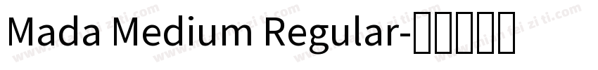 Mada Medium Regular字体转换